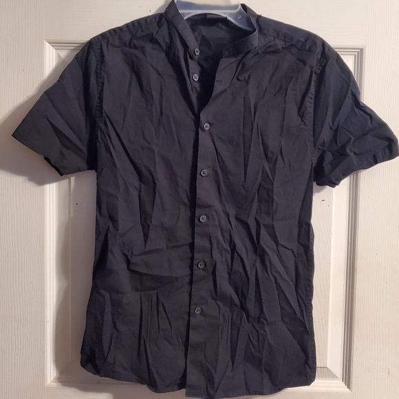 5 for $20 | ASOS DESIGN Slim Fit Band Collar Shirt With Roll Sleeves - Picture 6 of 16